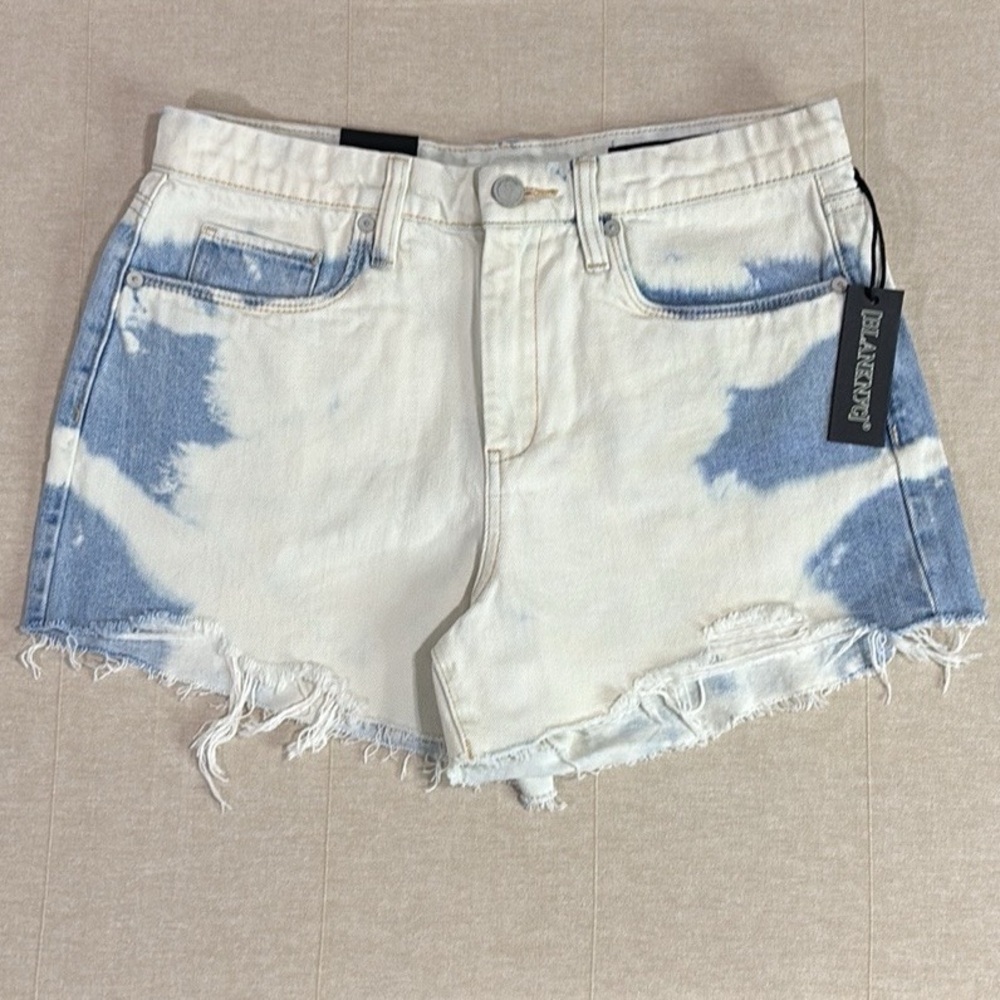 BLANKNYC The Barrow Vintage High Rise Denim Shorts Bleach Wash NWT 28